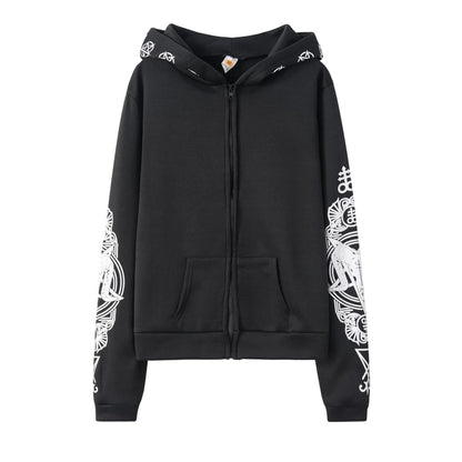 Baphomet Sigil Zip Up Hoodie