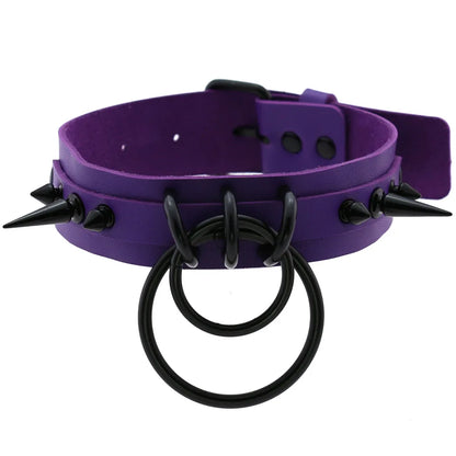 Purple Punk Choker Necklace