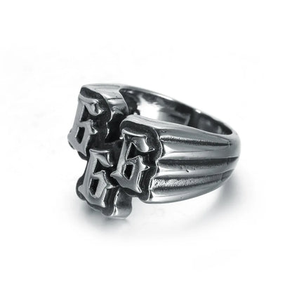 666 titanium steel Ring