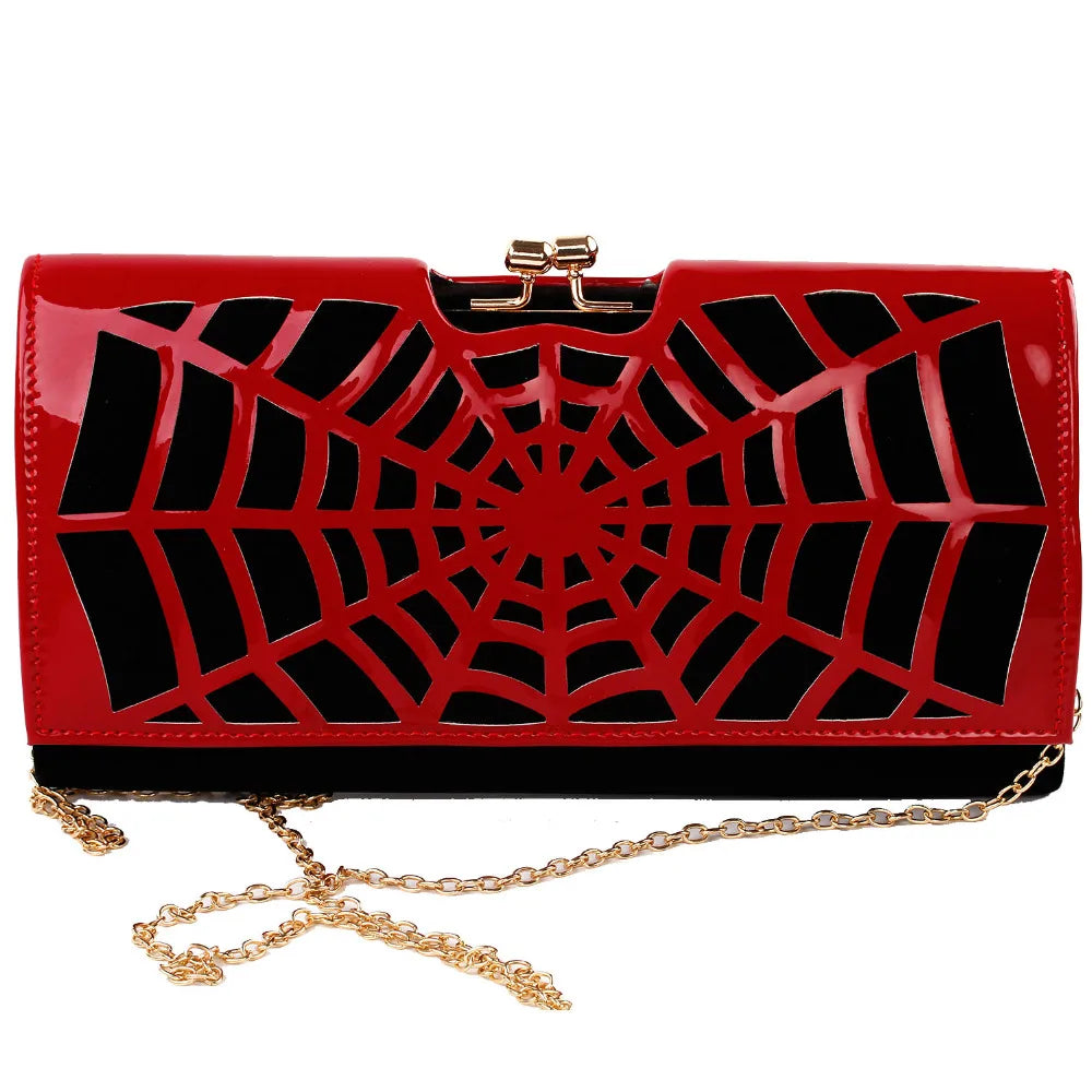 Spiderweb Clutch Hand and Shoulder Bag