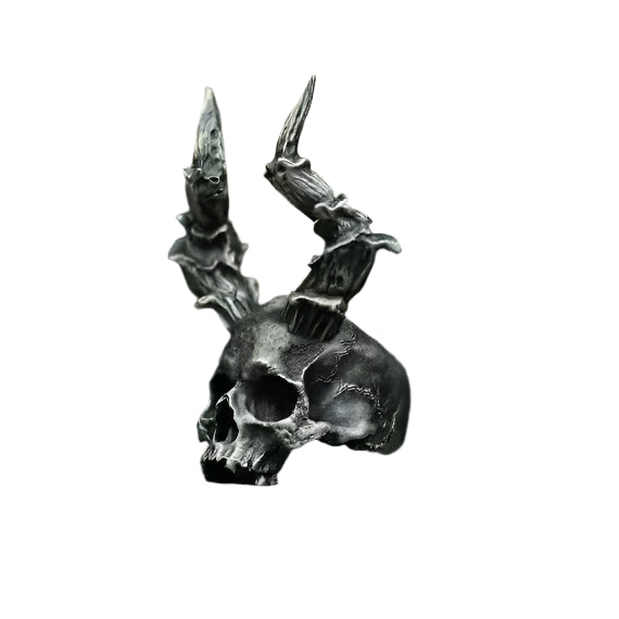 Horned Devil Skull Ring