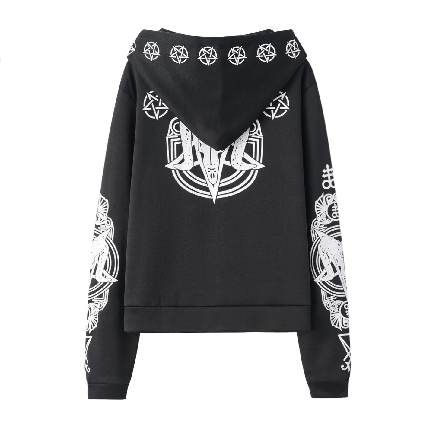 Baphomet Sigil Zip Up Hoodie