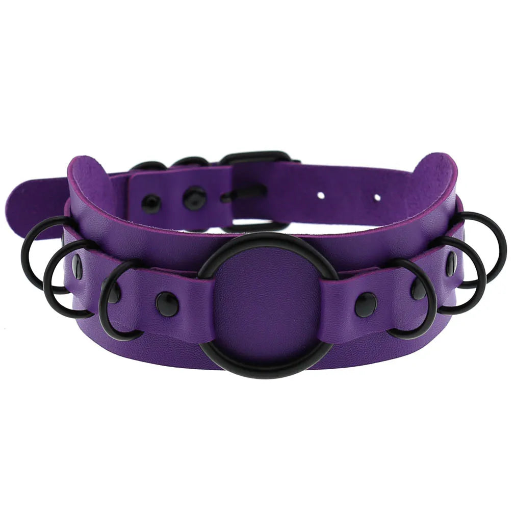 Purple Punk Choker Necklace