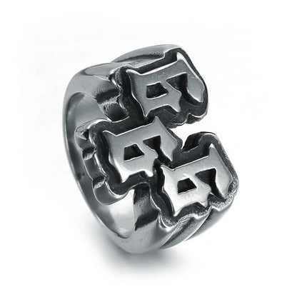 666 titanium steel Ring