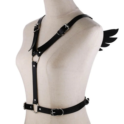 Black Gothic Wings Harness