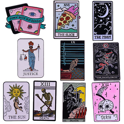 Tarot Card Enamel Pins