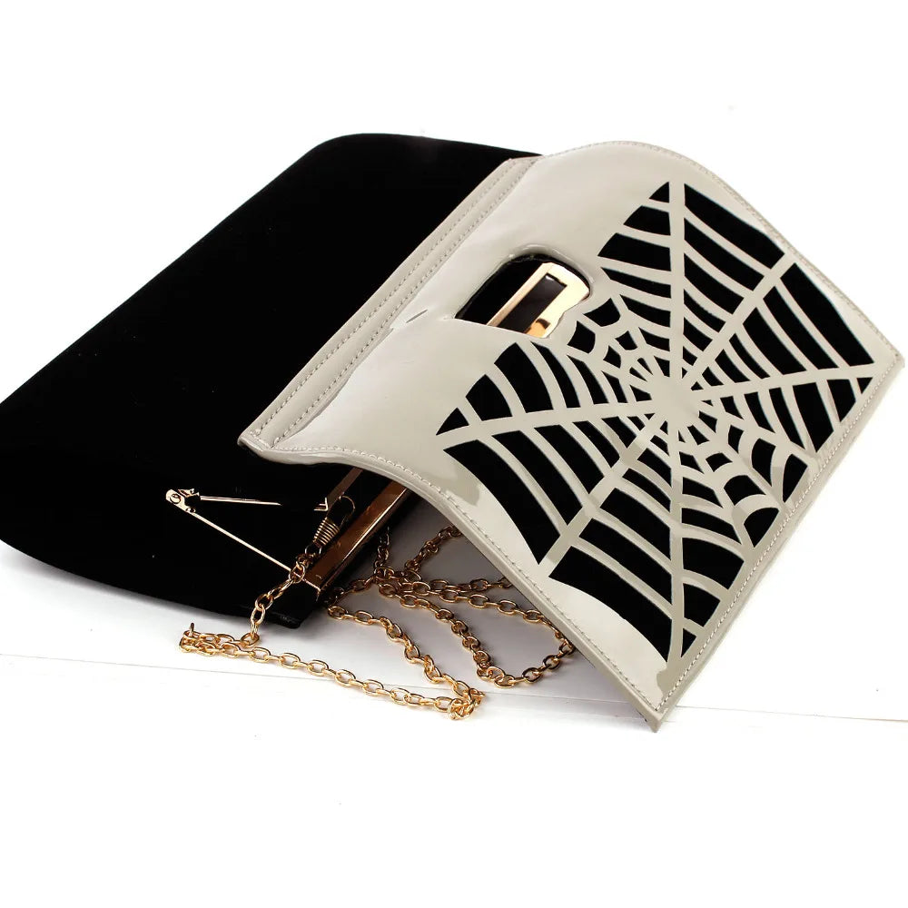 Spiderweb Clutch Hand and Shoulder Bag