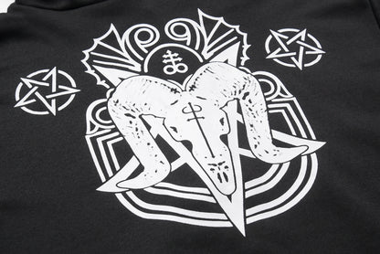 Baphomet Sigil Zip Up Hoodie