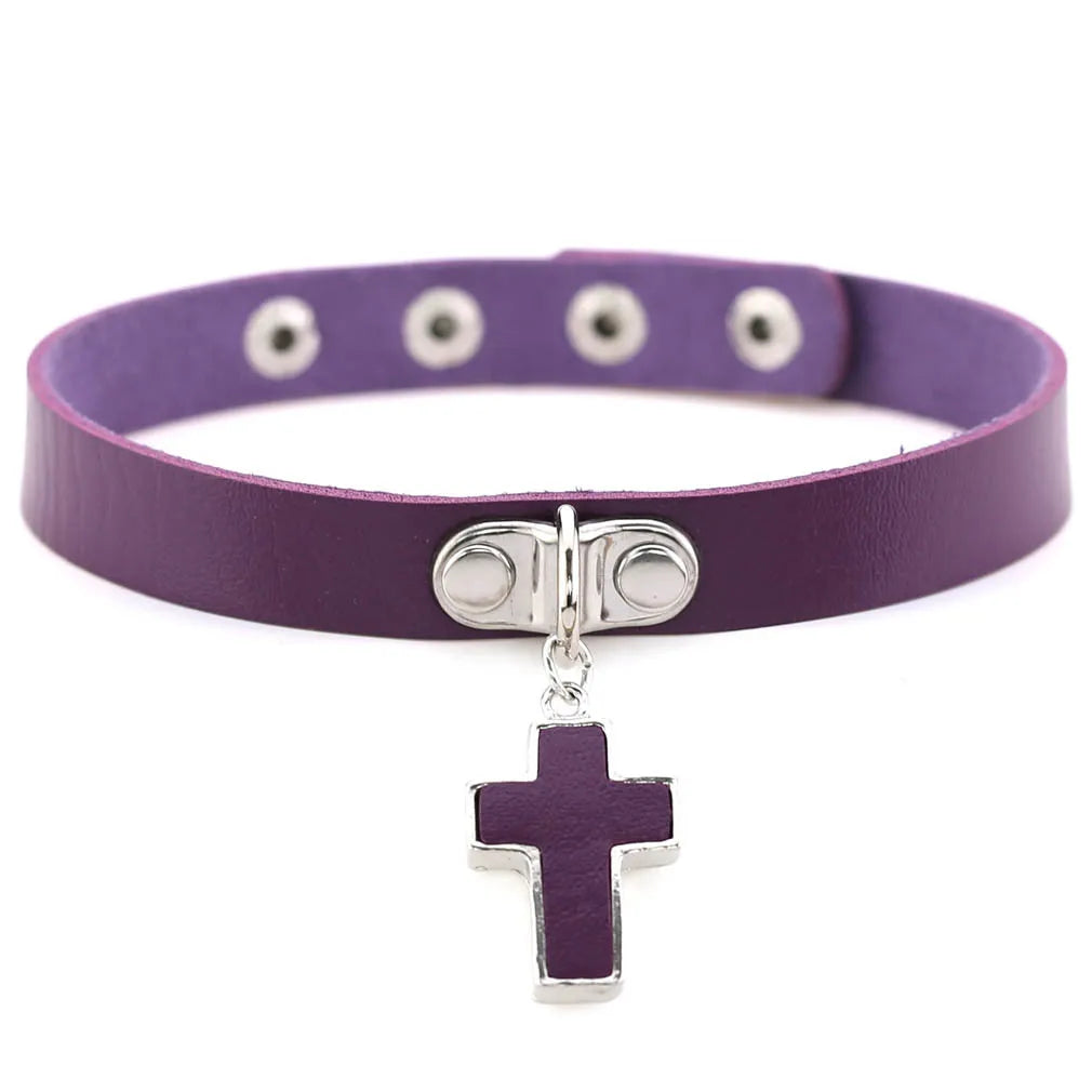 Purple Punk Choker Necklace