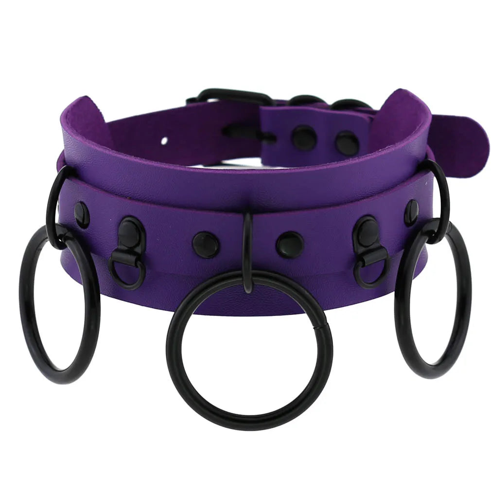 Purple Punk Choker Necklace