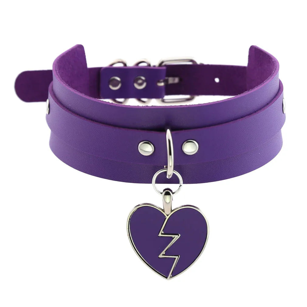 Purple Punk Choker Necklace