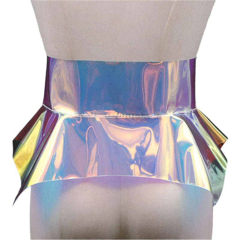 Wide Transparent Skirt Belt