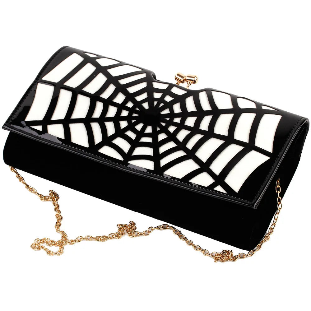 Spiderweb Clutch Hand and Shoulder Bag