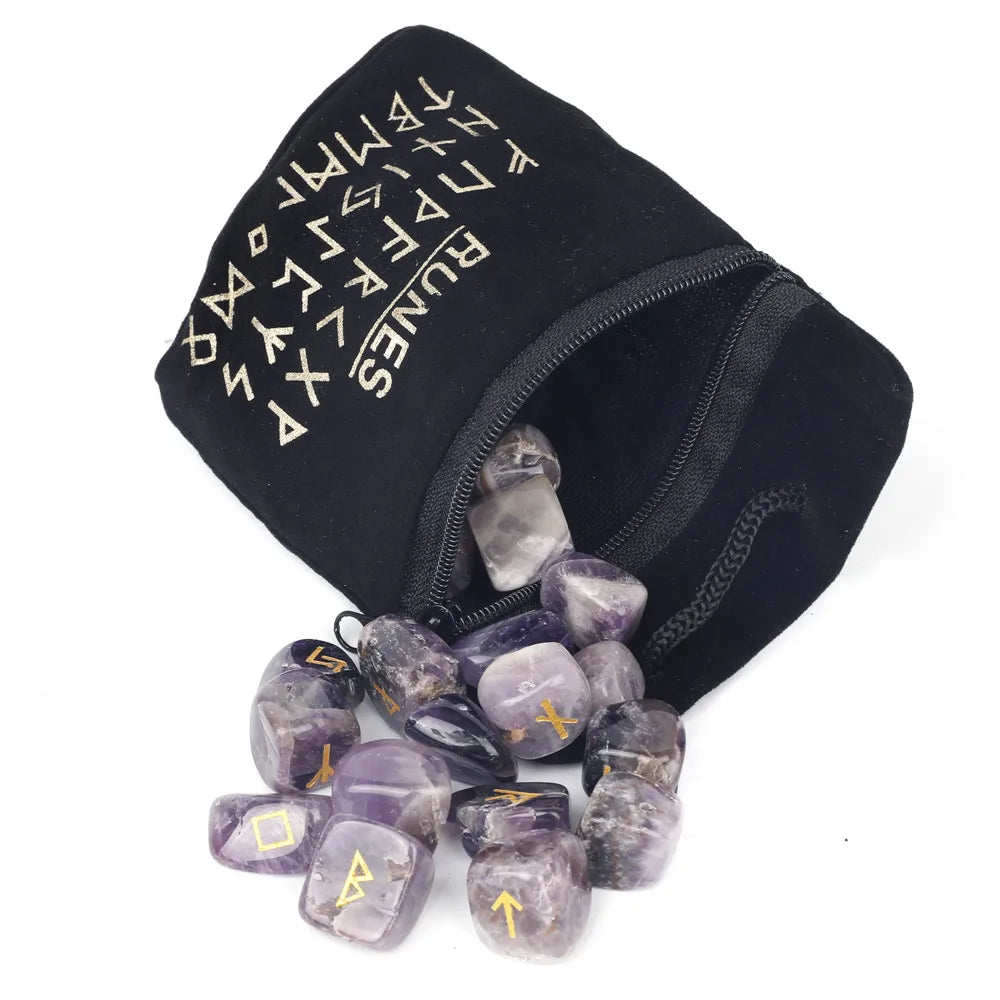 25pcs Natural Rune Stones