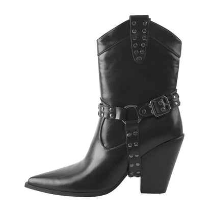 Alternative Buckle Trap Short Cowgirl Boots