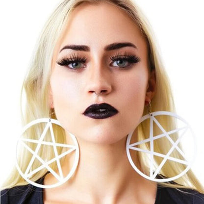 Oversized Pentacle Earrings