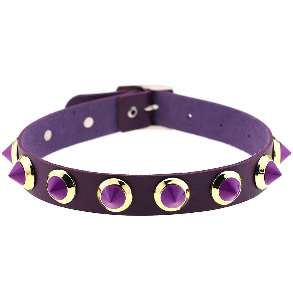 Purple Punk Choker Necklace