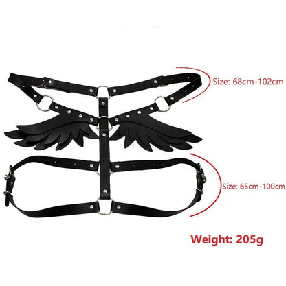 Black Gothic Wings Harness