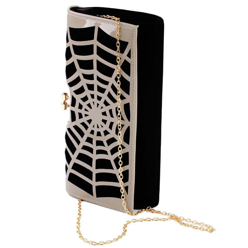 Spiderweb Clutch Hand and Shoulder Bag