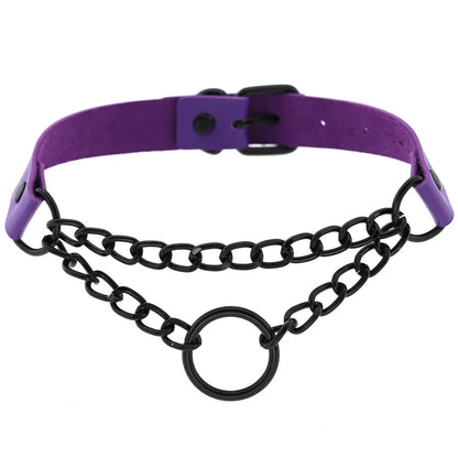 Purple Punk Choker Necklace