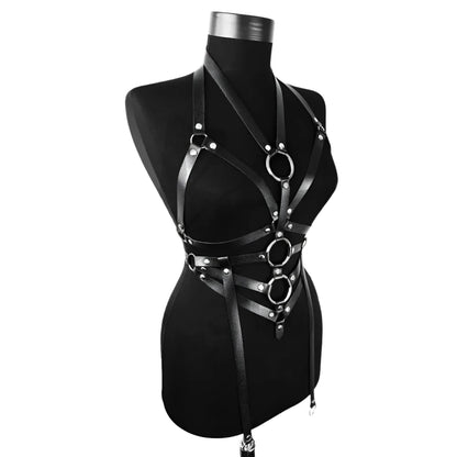 Multi Ring Goth Body Harness