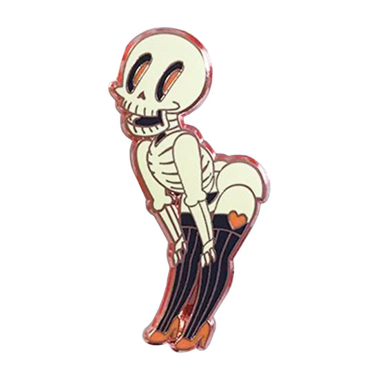 Sassy Skeleton Enamel Pin