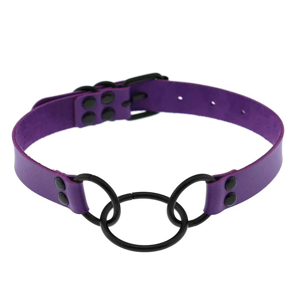 Purple Punk Choker Necklace