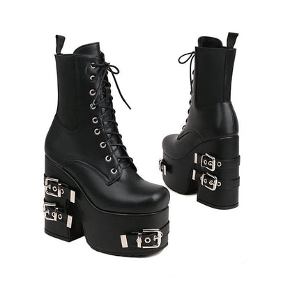 Buckled Platform Boots