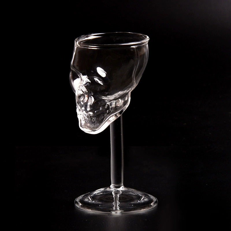 Glass Skull Wine Glass