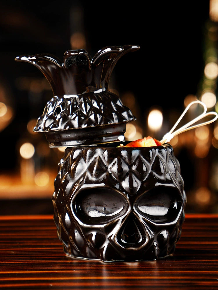 Black Skull Tiki Cup