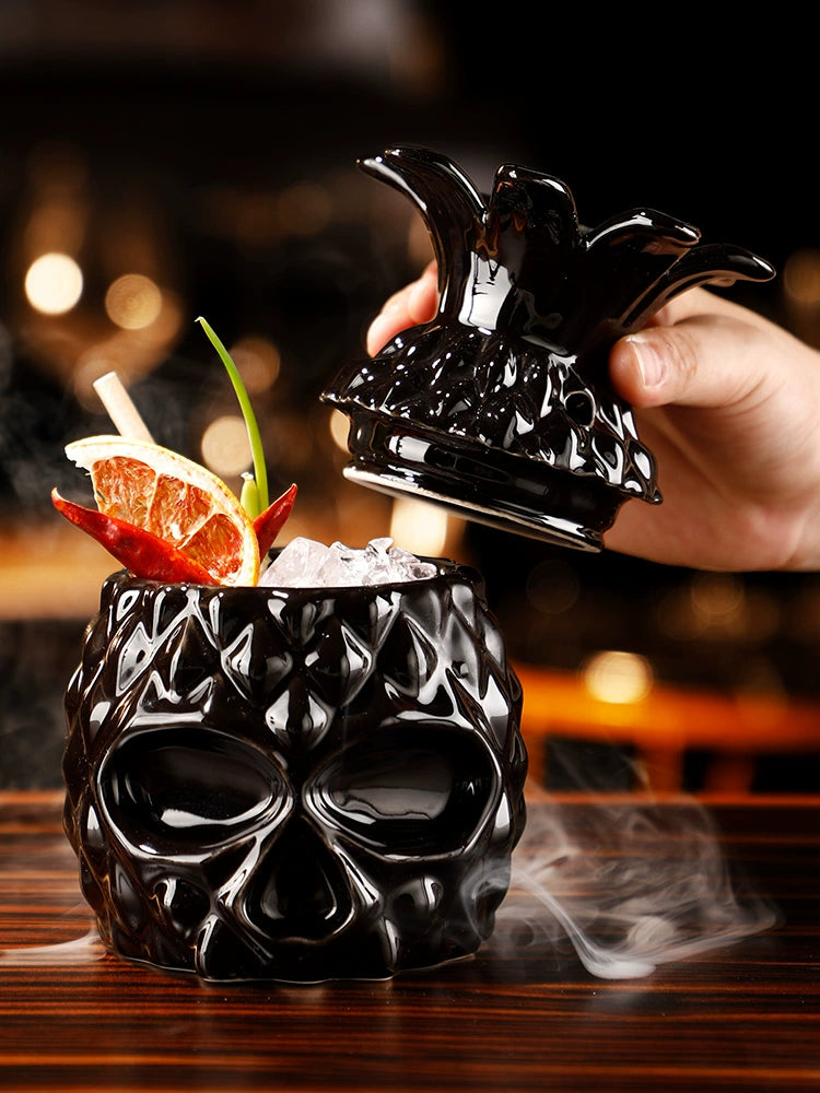 Black Skull Tiki Cup