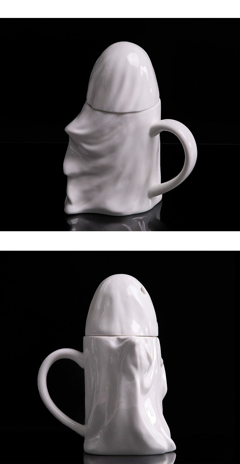 Ghost Shaped Mug with Lid