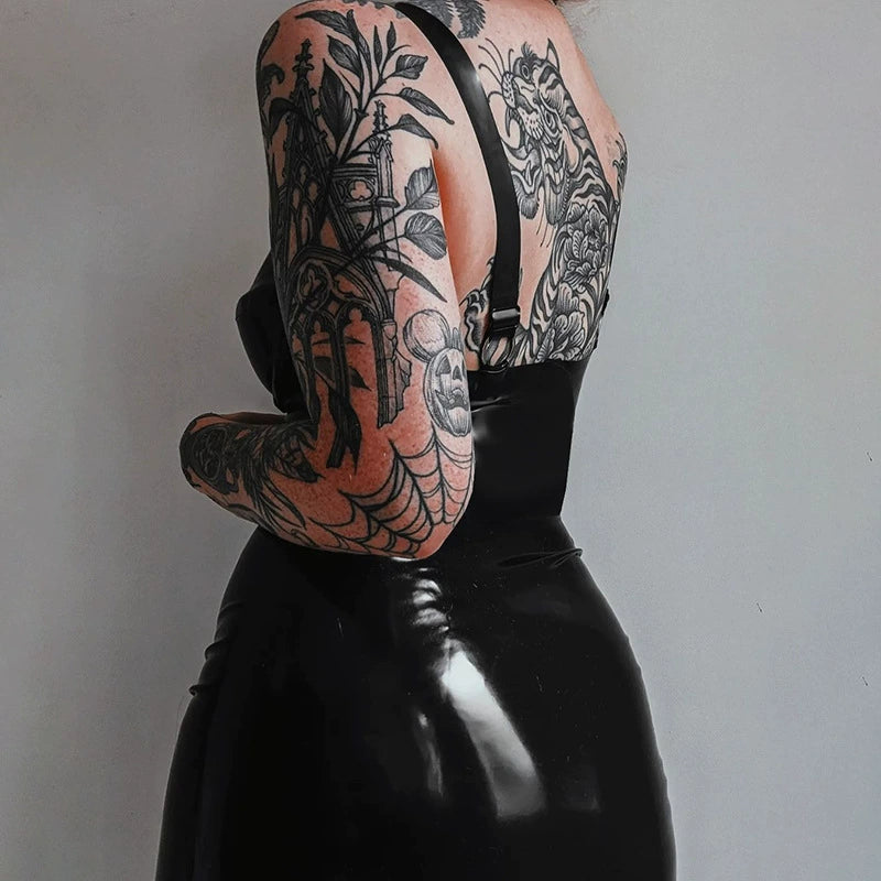 Dark Goth Victorian Cross Tight Dress