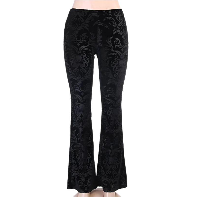 Dark Occult Velvet High Waist Pants