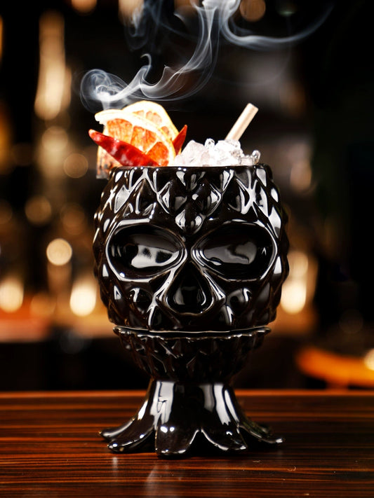 Black Skull Tiki Cup