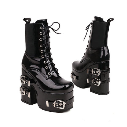 Buckled Platform Boots