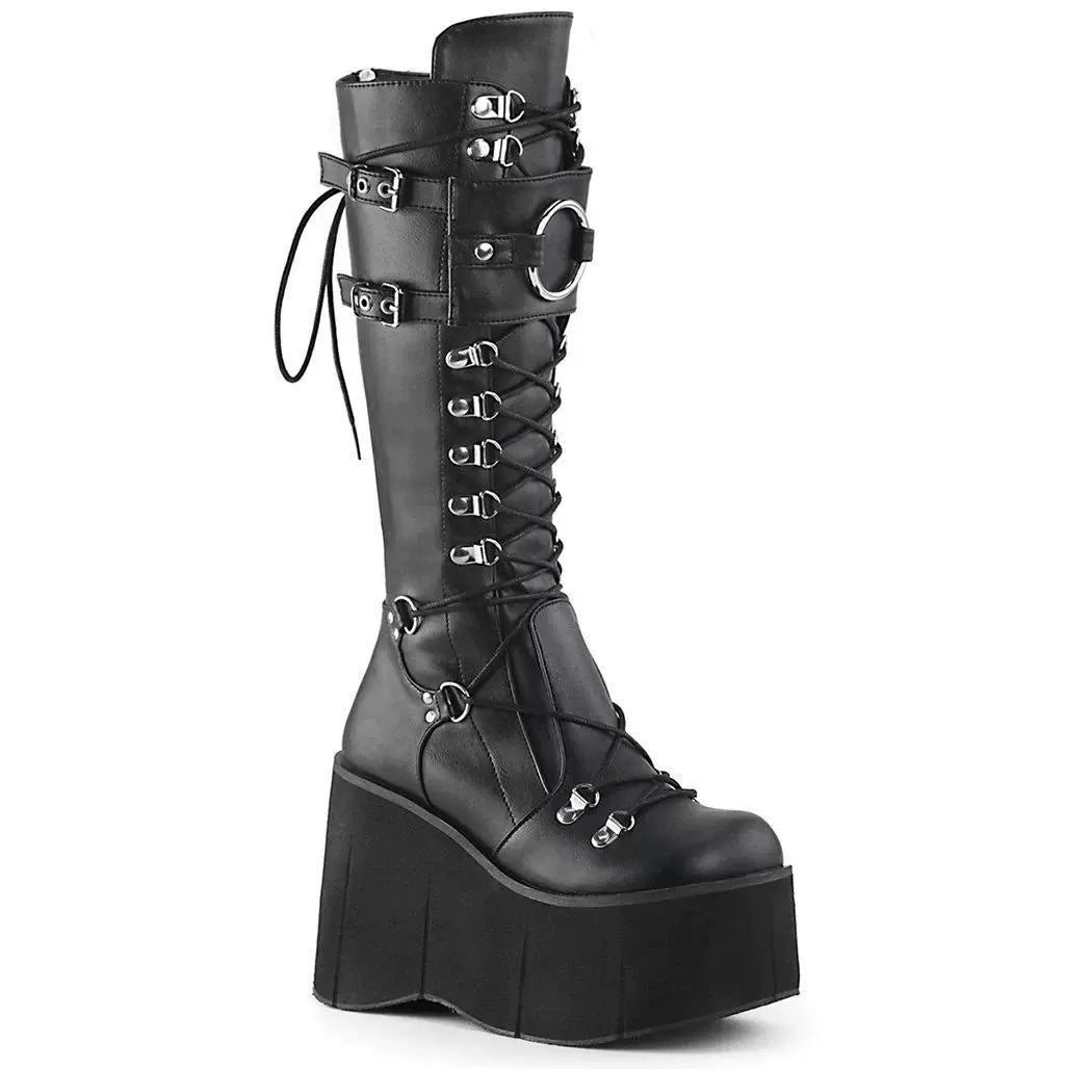 Dark Goth Punk Abstract Lace Boots