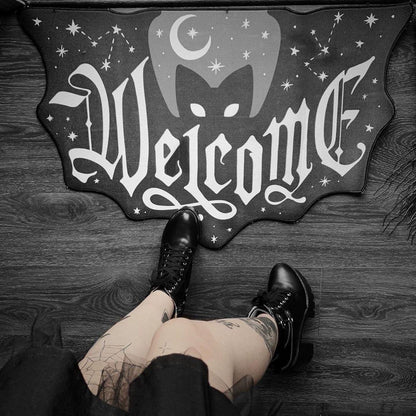 Black Cat Welcome Door Mat