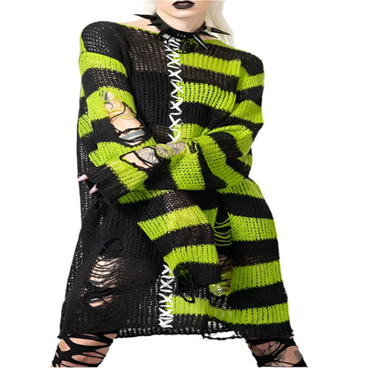 Split Contrast Frankenstein Sweater