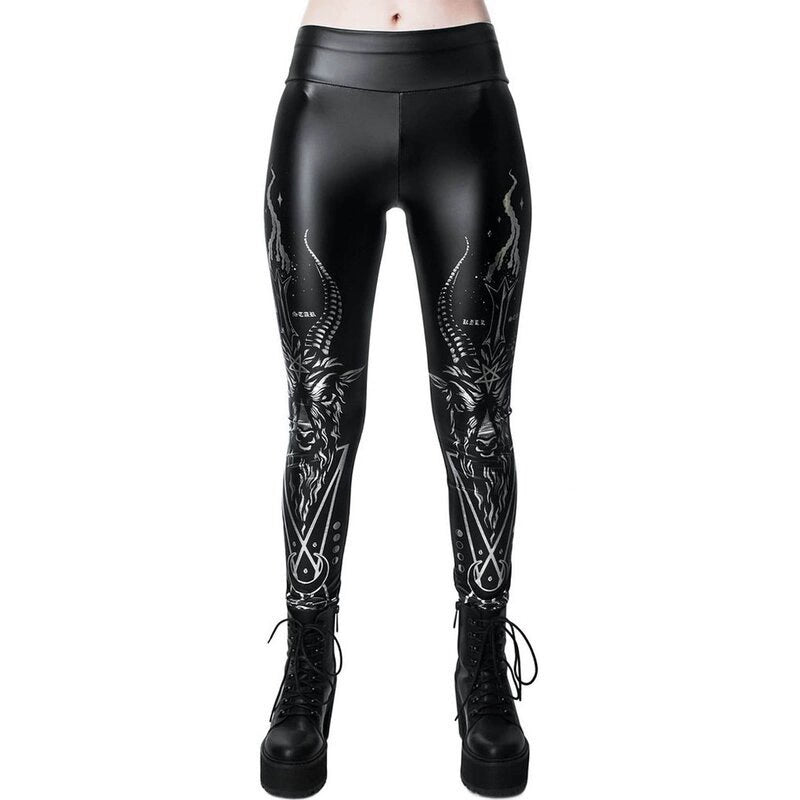 Punk Rock Extreme Gothic Baphomet Leggings