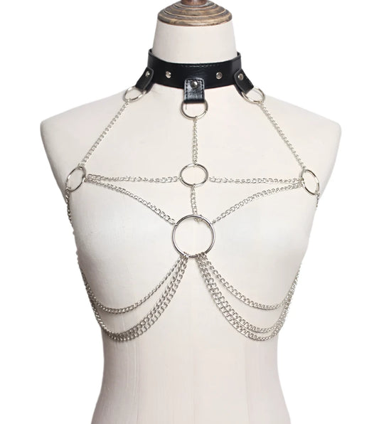 Metal Chain Chest Harness