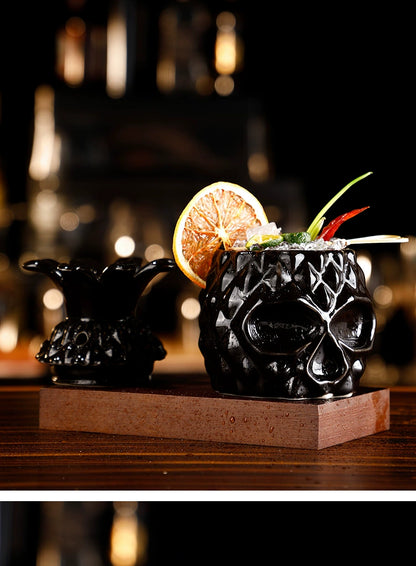 Black Skull Tiki Cup