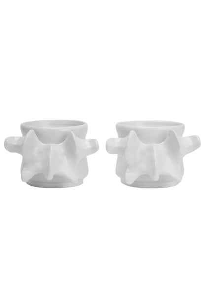 Dark Gothic Style Stackable White Spine Mugs