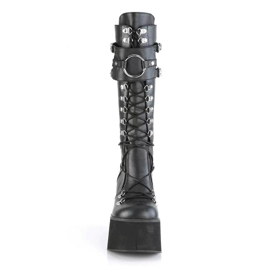 Dark Goth Punk Abstract Lace Boots