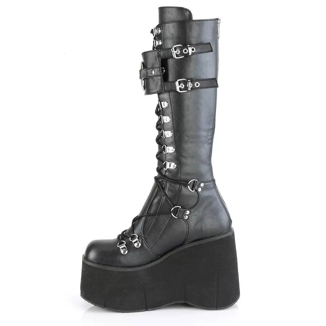 Dark Goth Punk Abstract Lace Boots