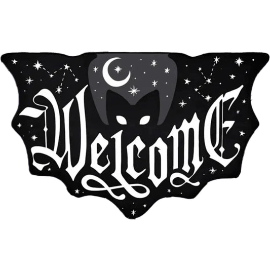 Black Cat Welcome Door Mat