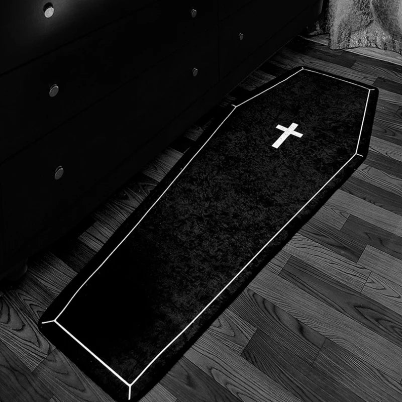 Simple Cross Coffin Rug