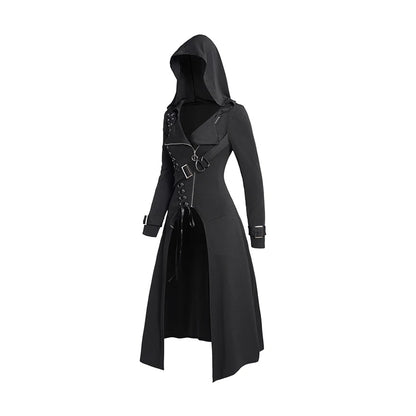 Gothic Hooded Zip Up Coat