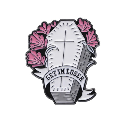 Pink Cute living Dead Girl Enamel Pins