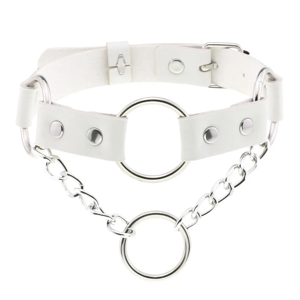 White Punk Choker Necklace